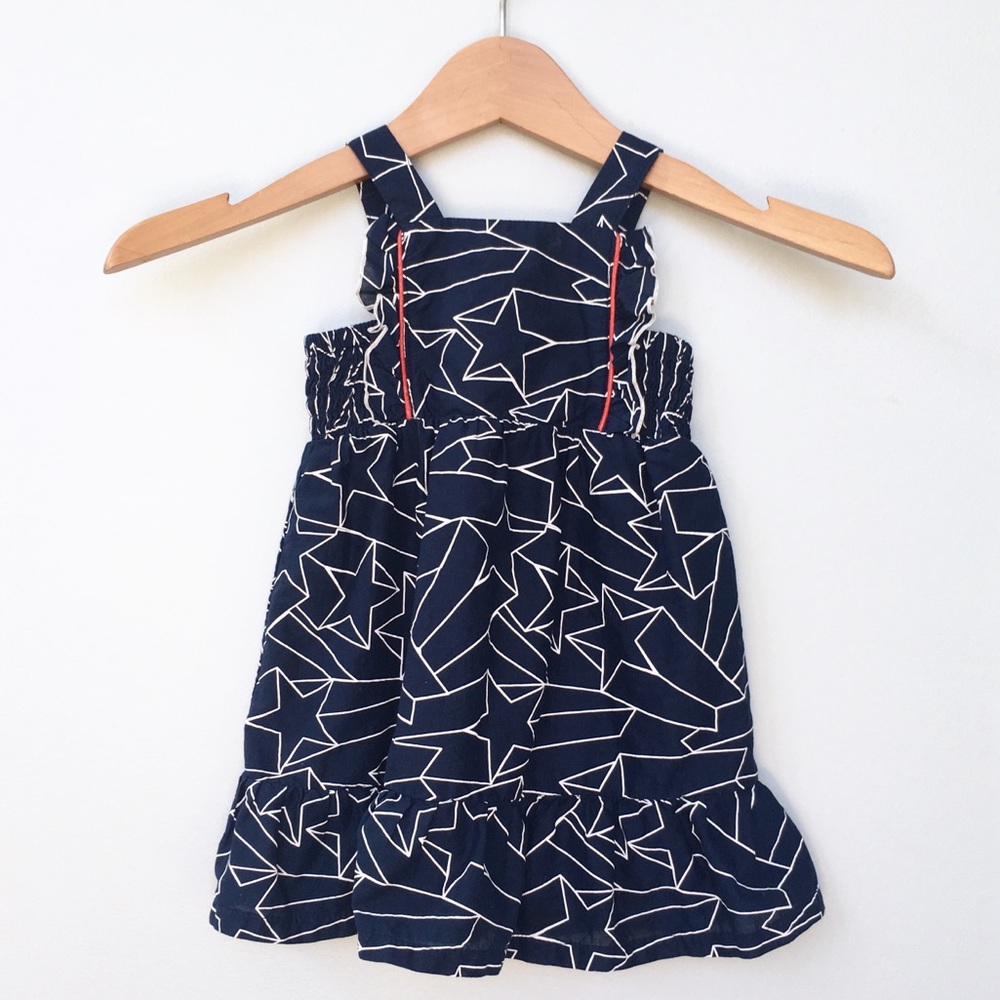 Like New! Cat & Jack Navy Star Print Dress